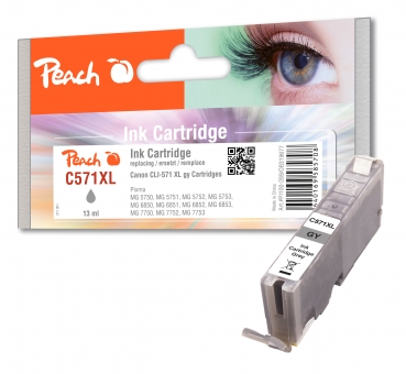 Peach Tintenpatrone grau ersetzt CLI-571GY XL