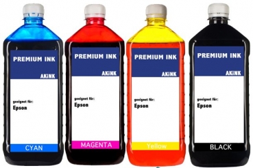 Akink Nachfülltinte für Epson Eco Tank - 4x 250ml