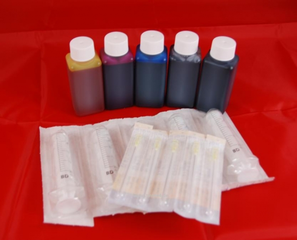 500 ml. (5x 100 ml.) InkTec Tinte PGI-520BK CLI-521C/M/Y/BK