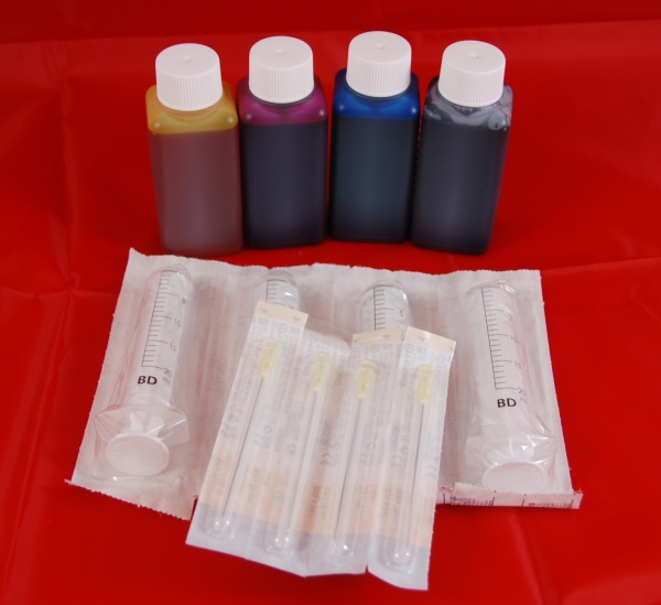 400 ml. (4x 100 ml.) InkTec Tinte PGI-520BK CLI-521C/M/Y