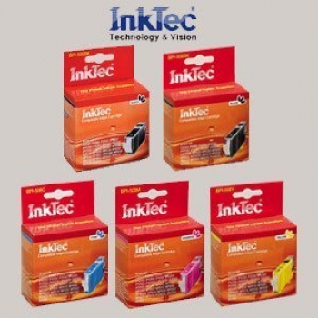 5 InkTec Tintenpatronen ersetzen PGI-525 PGBK CLI-526 C/M/Y/BK